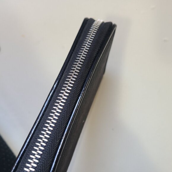 Tiffany & Co. New York Black Zip Canvas Wallet Made in Italy - Picture 5 of 8